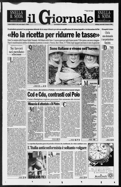 Il giornale : quotidiano del mattino